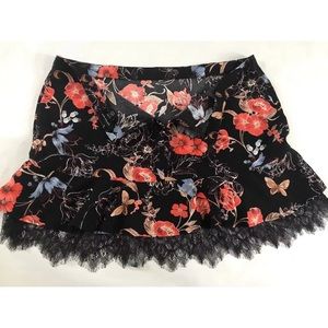 Who What Wear Skirts - 5/$20 Who What Wear Black Floral Lace Trim Skirt Who What Wear Skirts - 5/$20 Who What Wear Black Floral Lace Trim Skirt